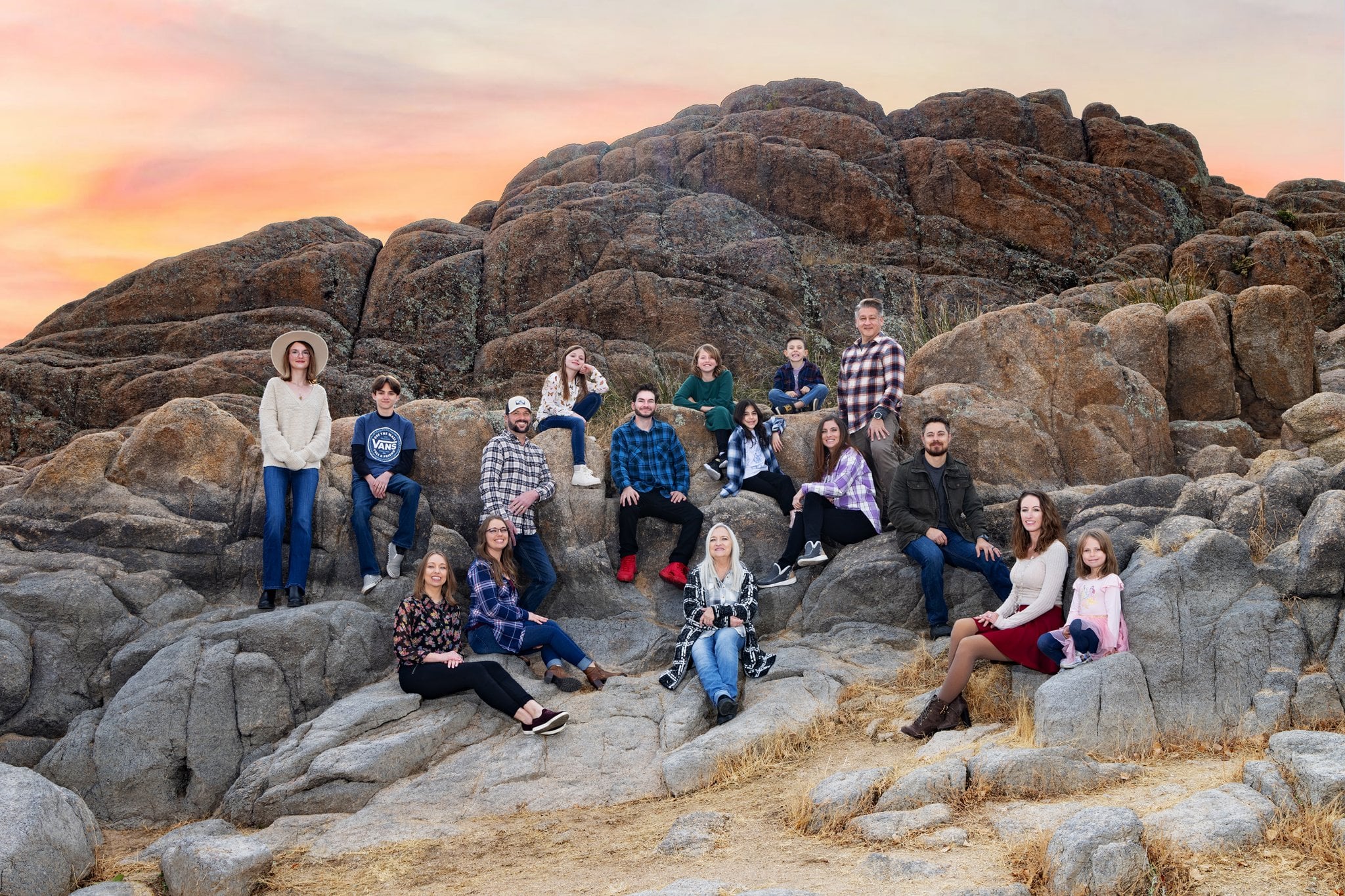 Family portrait outdoor natural light