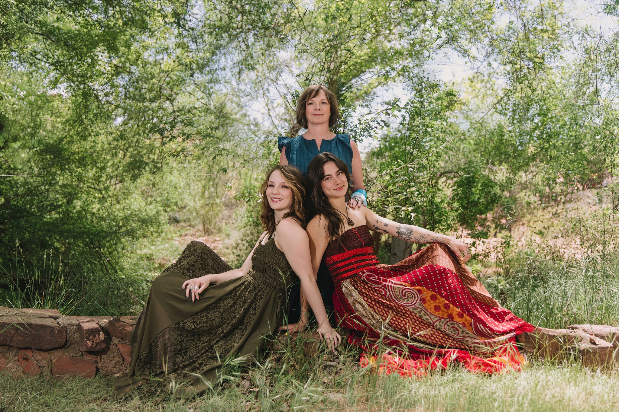 Women friends group portrait outdoor