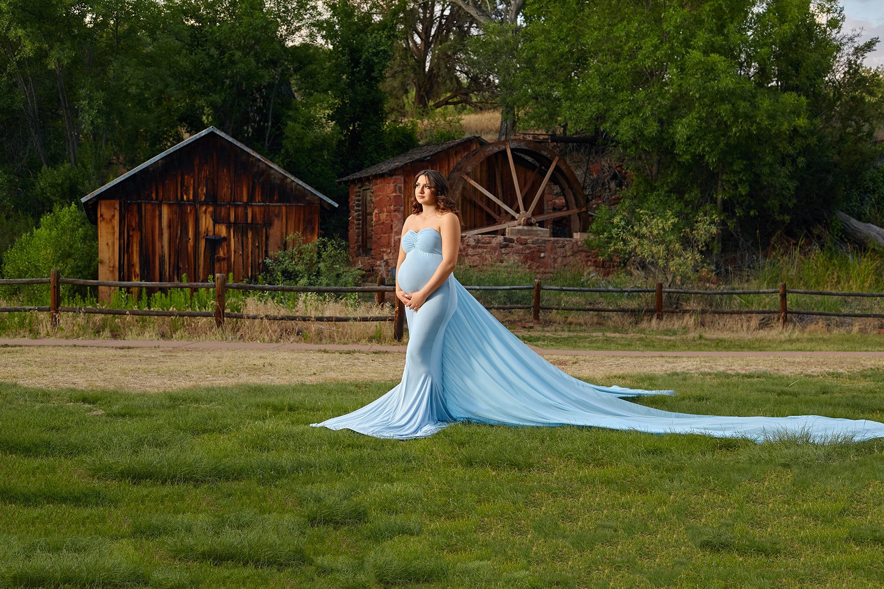 Maternity portrait scenic landscape